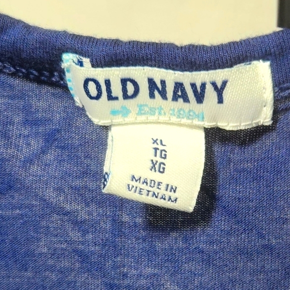 🛍 4/$20 🛍 Old Navy Women's Blue Tank Top-Size XL - Picture 4 of 5